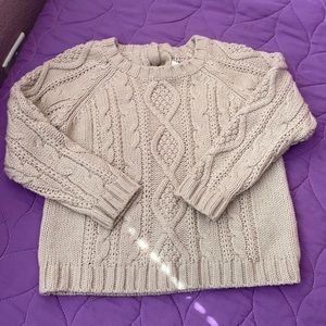 Toddler Girl Cable Knot Sweater
